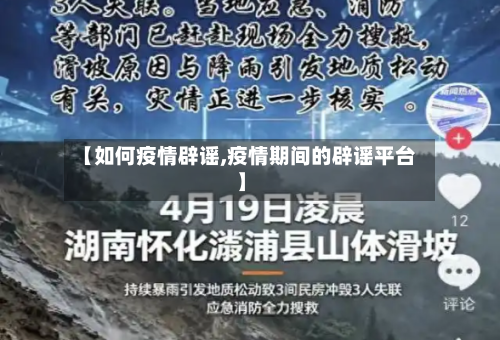 【如何疫情辟谣,疫情期间的辟谣平台】