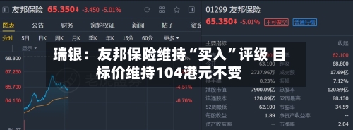 瑞银：友邦保险维持“买入”评级 目标价维持104港元不变-第3张图片