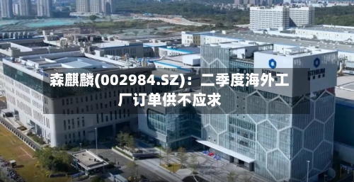 森麒麟(002984.SZ)：二季度海外工厂订单供不应求