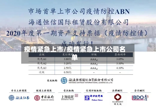 疫情紧急上市/疫情紧急上市公司名单