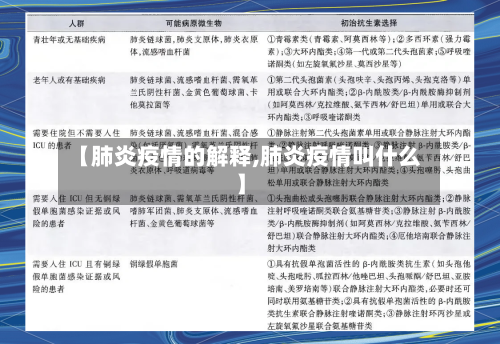 【肺炎疫情的解释,肺炎疫情叫什么】-第2张图片