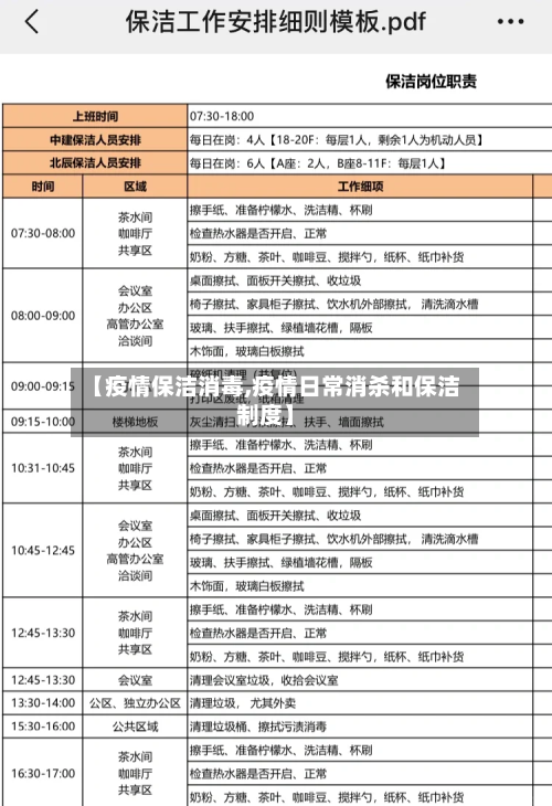 【疫情保洁消毒,疫情日常消杀和保洁制度】-第3张图片