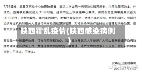 陕西霍乱疫情(陕西感染病例)-第2张图片