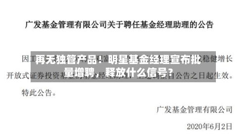 再无独管产品！明星基金经理宣布批量增聘，释放什么信号？-第2张图片