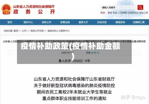 疫情补助政策(疫情补助金额)