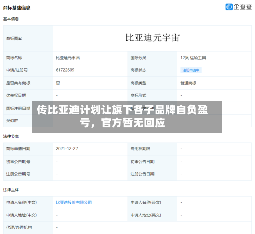 传比亚迪计划让旗下各子品牌自负盈亏，官方暂无回应-第2张图片