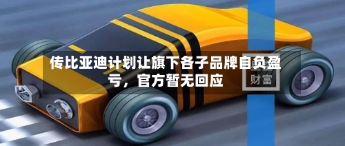 传比亚迪计划让旗下各子品牌自负盈亏，官方暂无回应-第3张图片