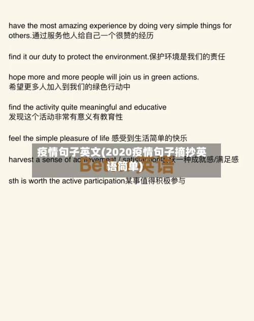 疫情句子英文(2020疫情句子摘抄英语简单)-第2张图片