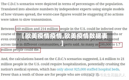 【欧美疫情疫情,欧美疫情数据表】