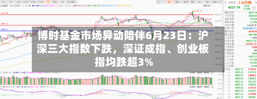 博时基金市场异动陪伴6月23日：沪深三大指数下跌	，深证成指	、创业板指均跌超3%-第2张图片