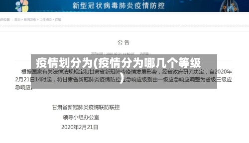 疫情划分为(疫情分为哪几个等级)