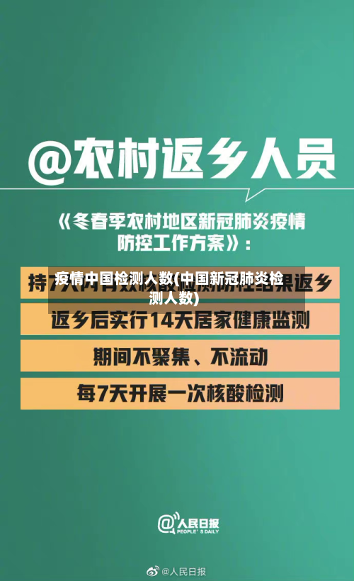 疫情中国检测人数(中国新冠肺炎检测人数)