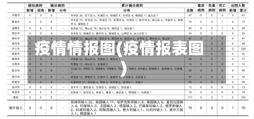 疫情情报图(疫情报表图)