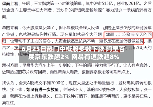 6月25日热门中概股多数下跌 阿里百度京东跌超2% 网易有道跌超8%-第2张图片