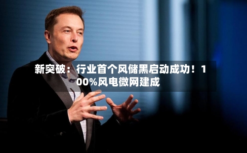 新突破：行业首个风储黑启动成功！100%风电微网建成-第2张图片