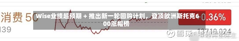 Wise业绩超预期 + 推出新一轮回购计划，登顶欧洲斯托克600涨幅榜-第2张图片