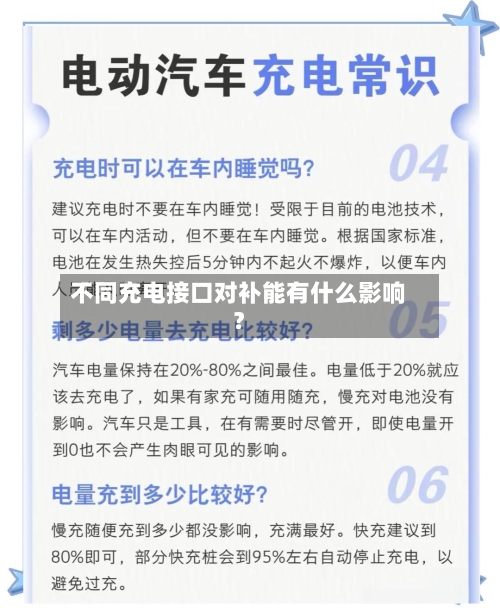 不同充电接口对补能有什么影响？