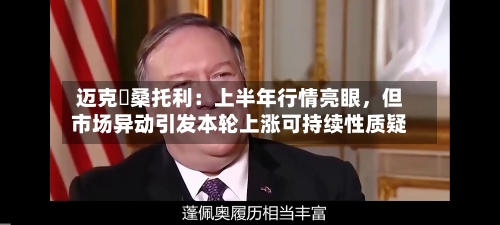 迈克・桑托利：上半年行情亮眼，但市场异动引发本轮上涨可持续性质疑