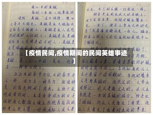 【疫情民间,疫情期间的民间英雄事迹】