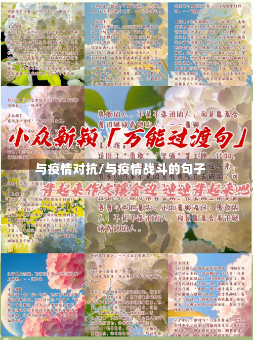 与疫情对抗/与疫情战斗的句子