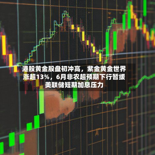 港股黄金股盘初冲高	，紫金黄金世界涨超13%，6月非农超预期下行暂缓美联储短期加息压力-第3张图片