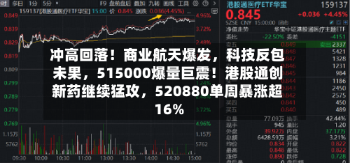 冲高回落！商业航天爆发	，科技反包未果，515000爆量巨震！港股通创新药继续猛攻，520880单周暴涨超16%-第2张图片