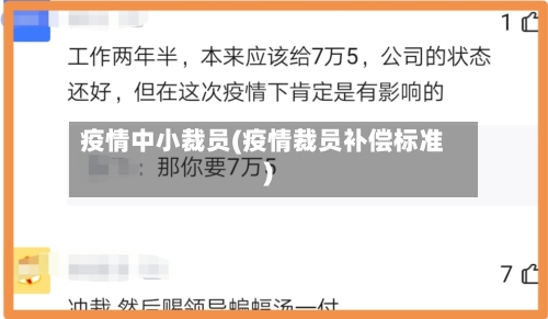 疫情中小裁员(疫情裁员补偿标准)