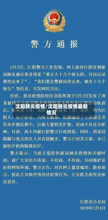 沈阳肺炎疫情/沈阳肺炎疫情最新情况