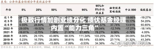 极致行情加剧业绩分化 绩优基金经理内置“能力三角”