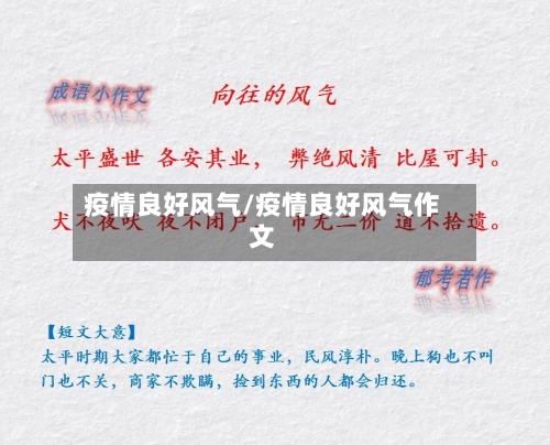 疫情良好风气/疫情良好风气作文