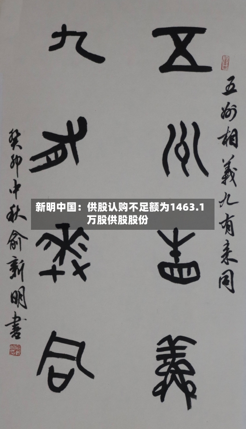 新明中国：供股认购不足额为1463.1万股供股股份-第2张图片