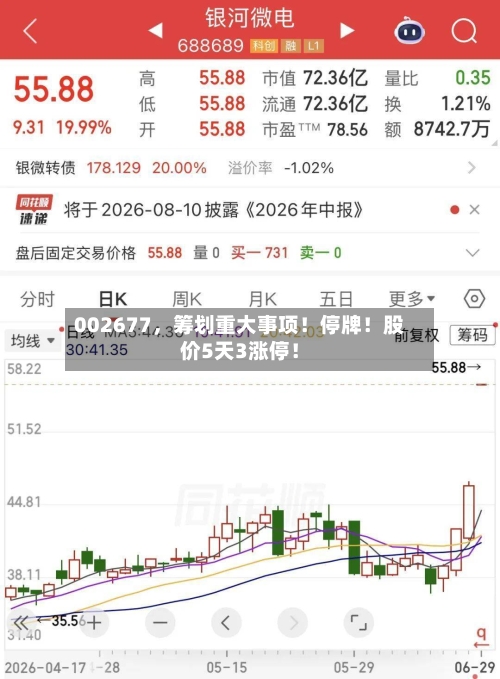 002677，筹划重大事项！停牌！股价5天3涨停！-第2张图片