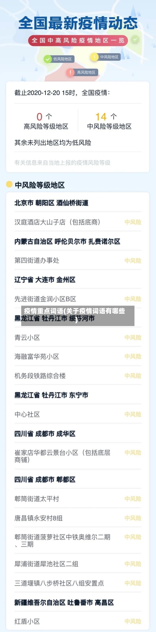 疫情重点词语(关于疫情词语有哪些)