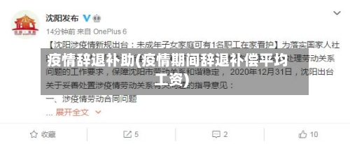疫情辞退补助(疫情期间辞退补偿平均工资)