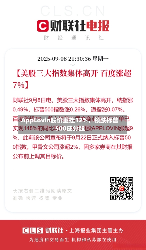 AppLovin股价重挫12%，领跌标普500成分股-第2张图片