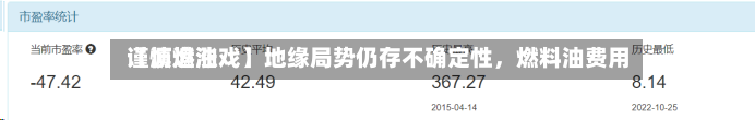 【沥燃油戏】地缘局势仍存不确定性，燃料油费用谨慎追涨-第2张图片