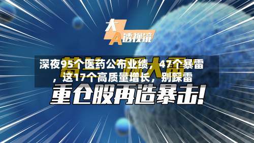 深夜95个医药公布业绩，47个暴雷，这17个高质量增长	，别踩雷-第2张图片