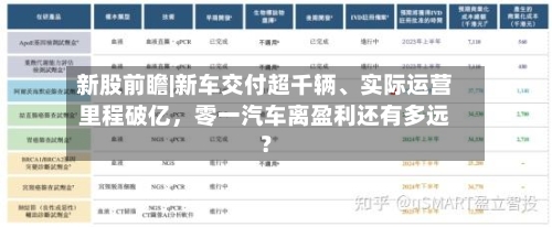 新股前瞻|新车交付超千辆、实际运营里程破亿，零一汽车离盈利还有多远？-第3张图片