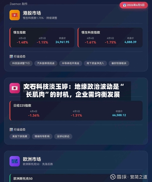 文石科技淡玉婷：地缘政治波动是“长肌肉”的时机，企业需均衡发展-第2张图片
