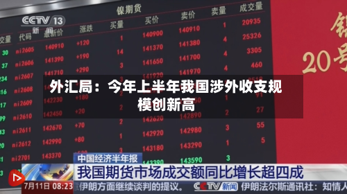 外汇局：今年上半年我国涉外收支规模创新高
