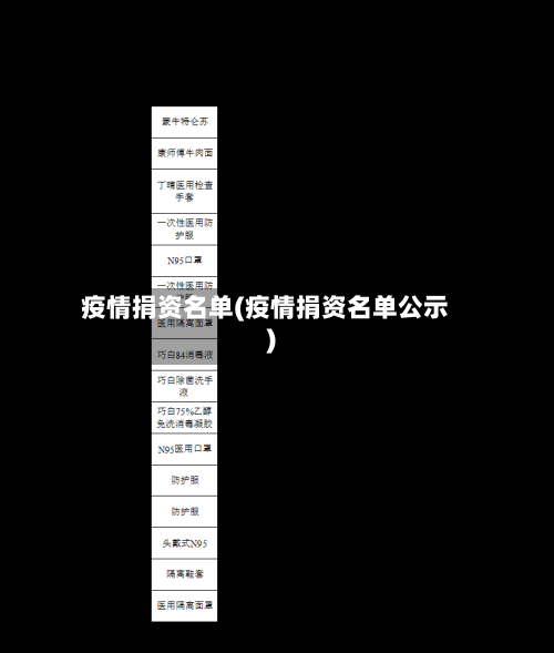 疫情捐资名单(疫情捐资名单公示)-第2张图片