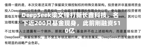 DeepSeek梁文锋打新长鑫科技	，名下近200只基金现身，此前刚融资510亿-第2张图片