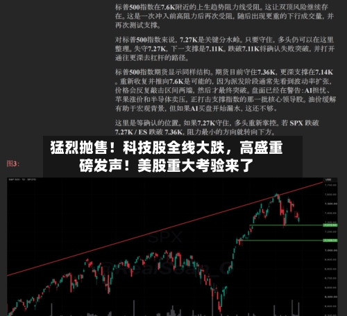 猛烈抛售！科技股全线大跌，高盛重磅发声！美股重大考验来了-第2张图片