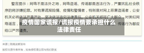 疫情国家谎报/谎报疫情要承担什么法律责任-第2张图片