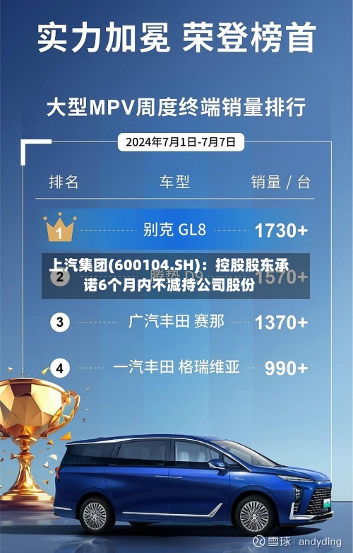 上汽集团(600104.SH)：控股股东承诺6个月内不减持公司股份