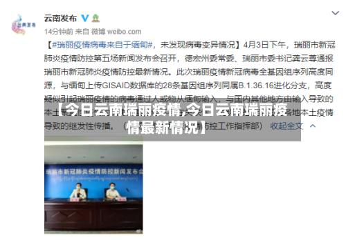 【今日云南瑞丽疫情,今日云南瑞丽疫情最新情况】-第2张图片