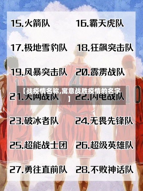 【战疫情名称,寓意战胜疫情的名字】