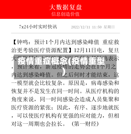 疫情重症概念(疫情重型)