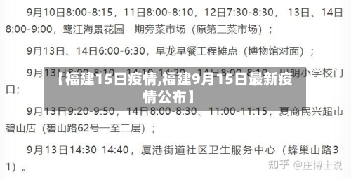 【福建15日疫情,福建9月15日最新疫情公布】-第2张图片