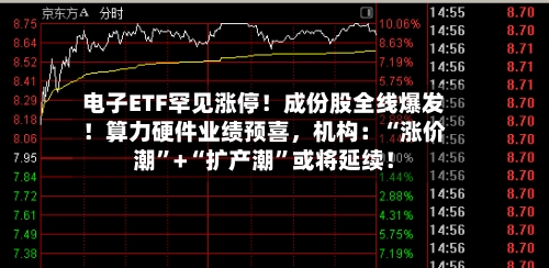 电子ETF罕见涨停！成份股全线爆发！算力硬件业绩预喜	，机构：“涨价潮”+“扩产潮”或将延续！-第2张图片